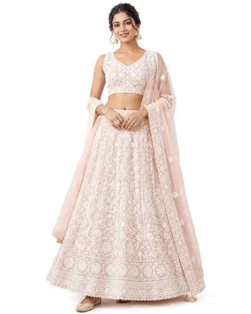 Chikankari lehenga manufacturer bridal festive wear