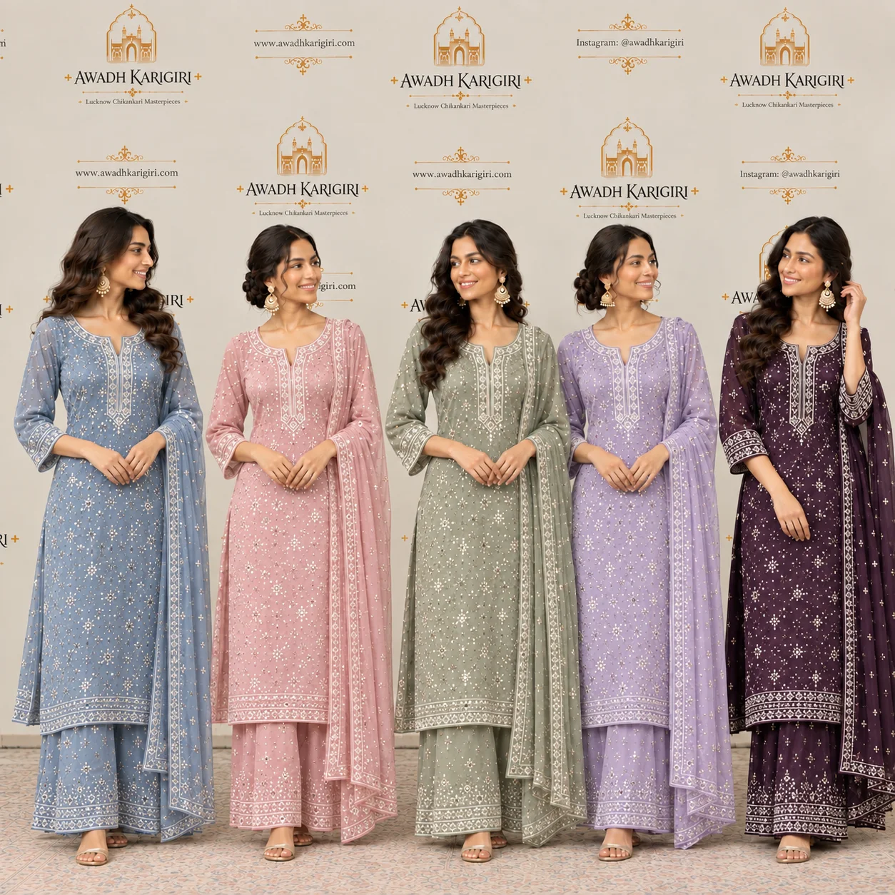 Hand Embroidery Kamdani Work Kurti Manufacturer Lucknow Awadh Karigiri