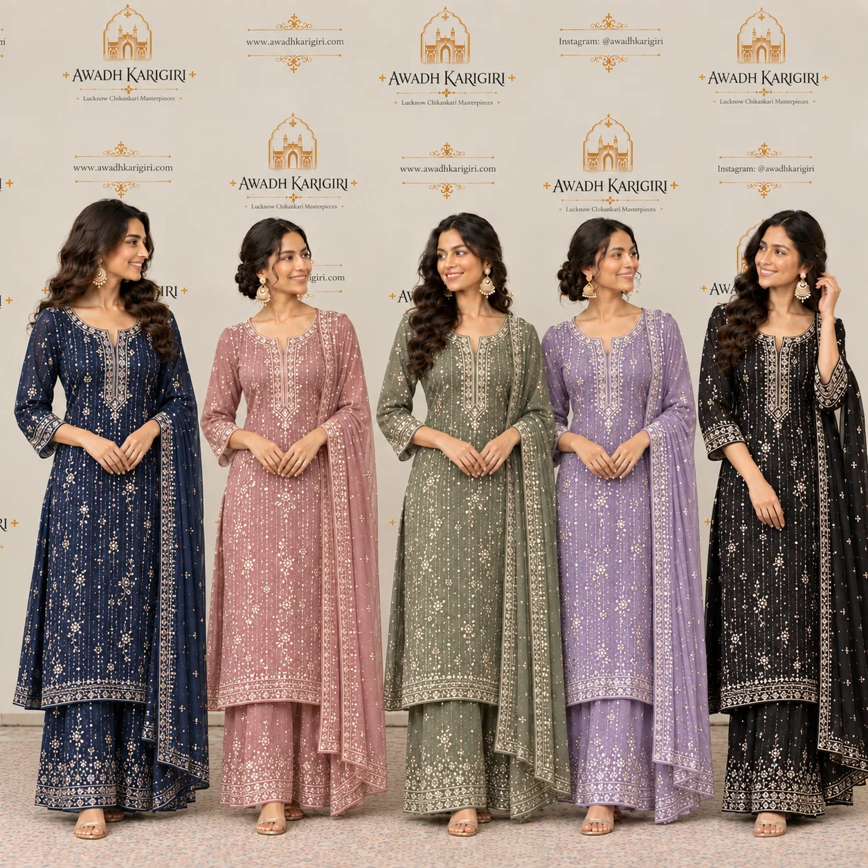 Hand Embroidery Sitara and Sequin Kurti Manufacturer Lucknow Awadh Karigiri