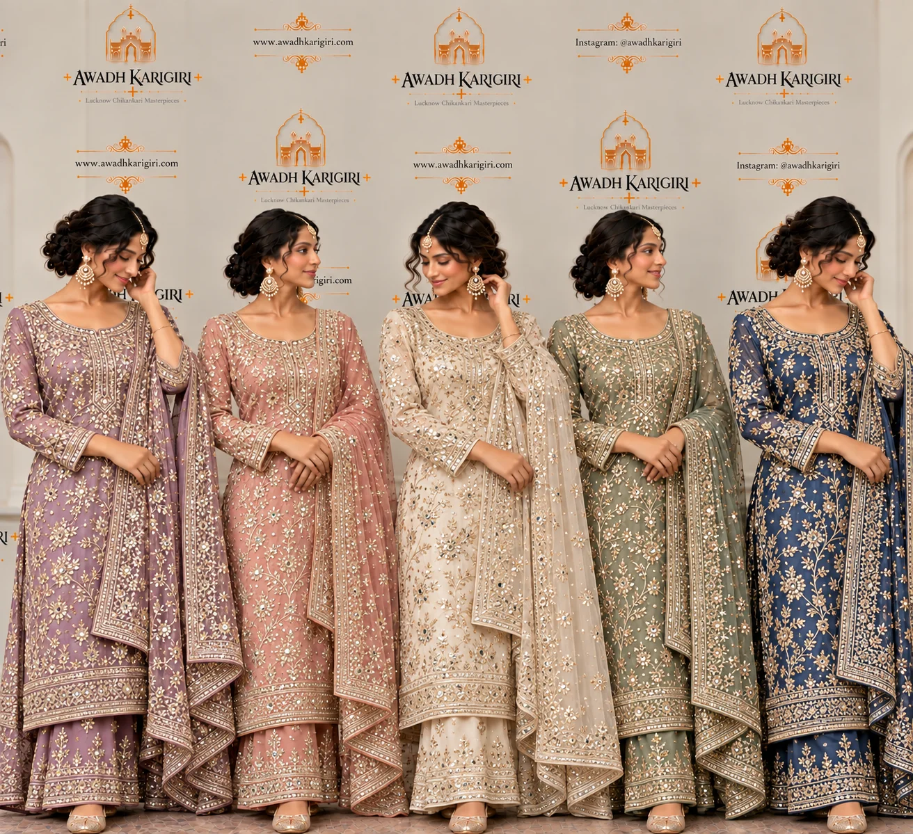 Hand Embroidery Salma Bridal Suit Manufacturer India Lucknow Awadh Karigiri