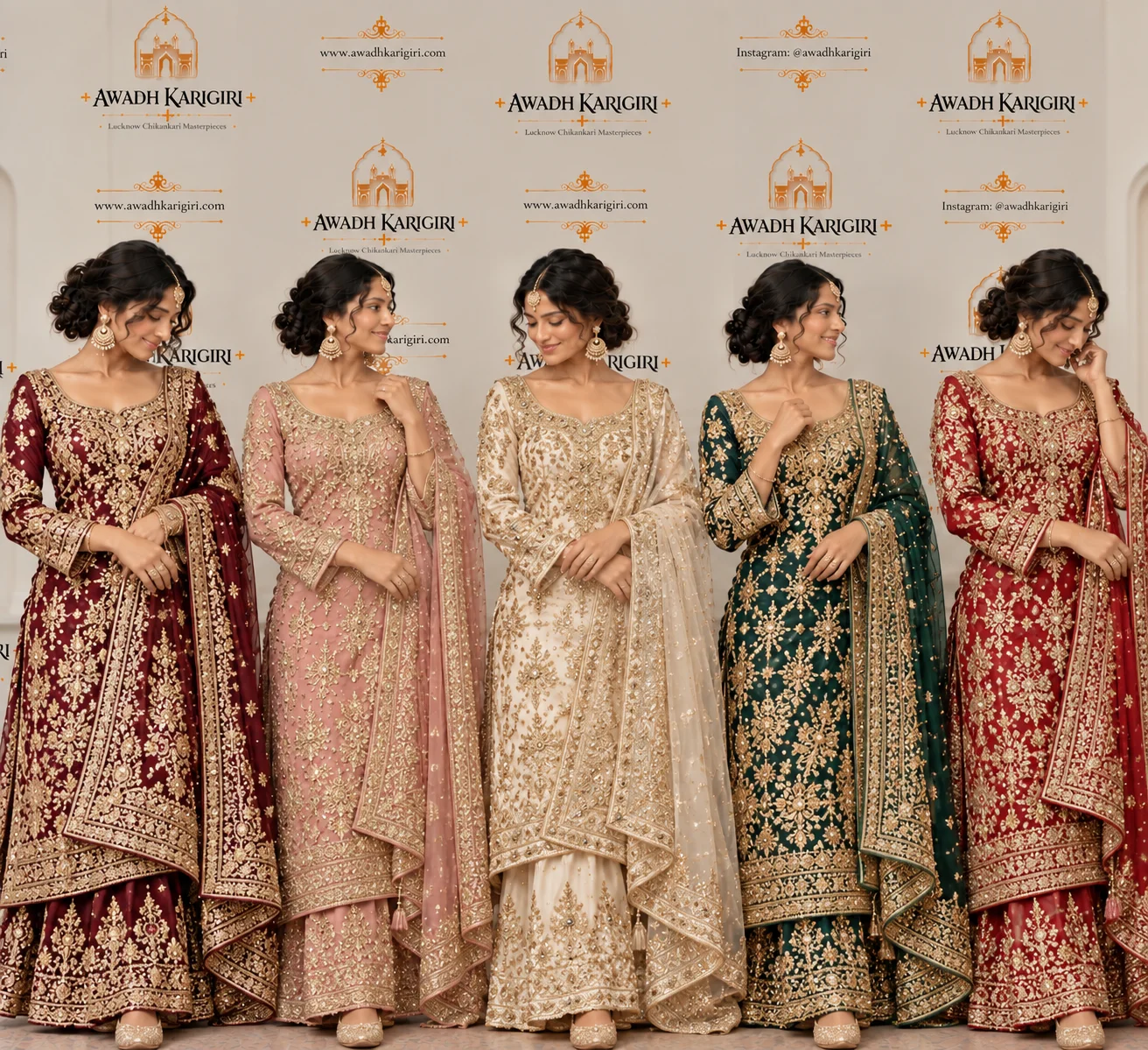 Hand Embroidery Zardozi Bridal Suit Manufacturer India Lucknow Awadh Karigiri