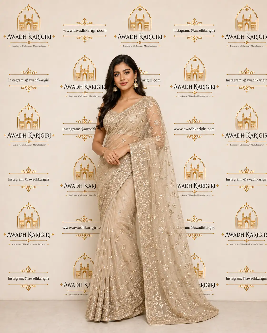 Mukaish Embellished Saree 1