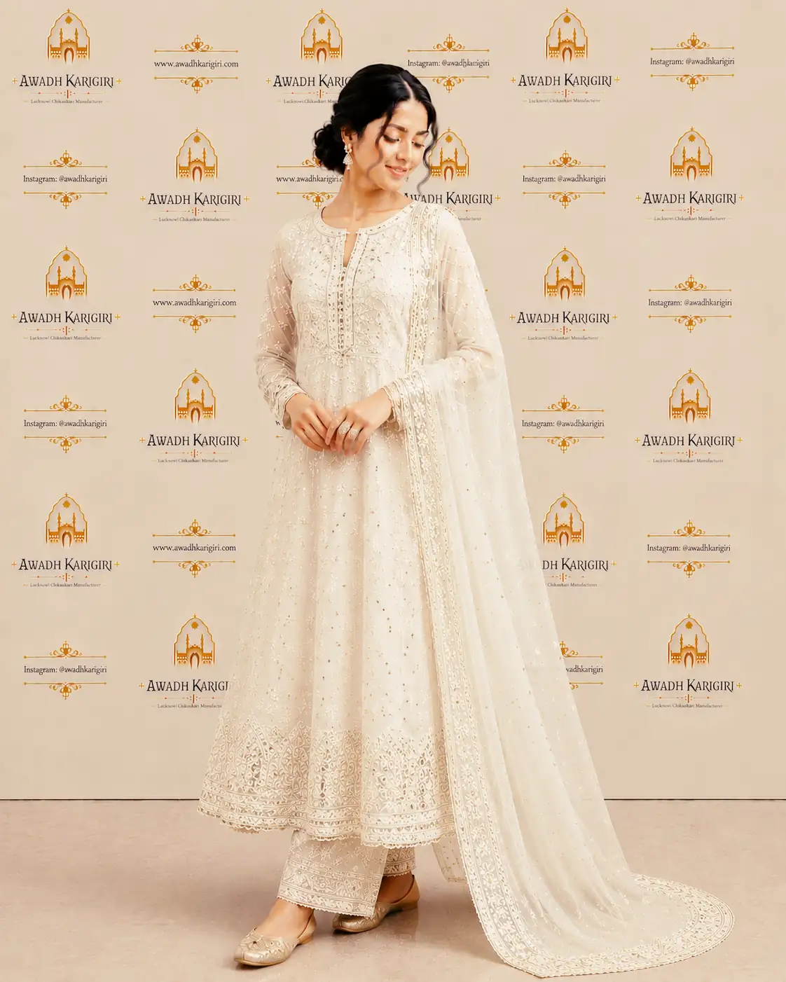Pure Georgette Badla Suit 1