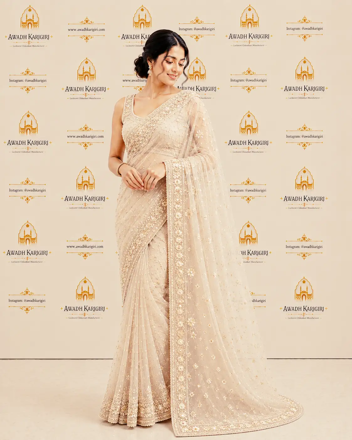 Salma Scallop Border Saree 1